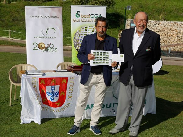 Golf on stamps for the first time in Portugal. Photo by Valdemar Afonso journalist.