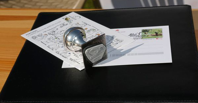 Golf on stamps for the first time in Portugal. Photo by Valdemar Afonso journalist.