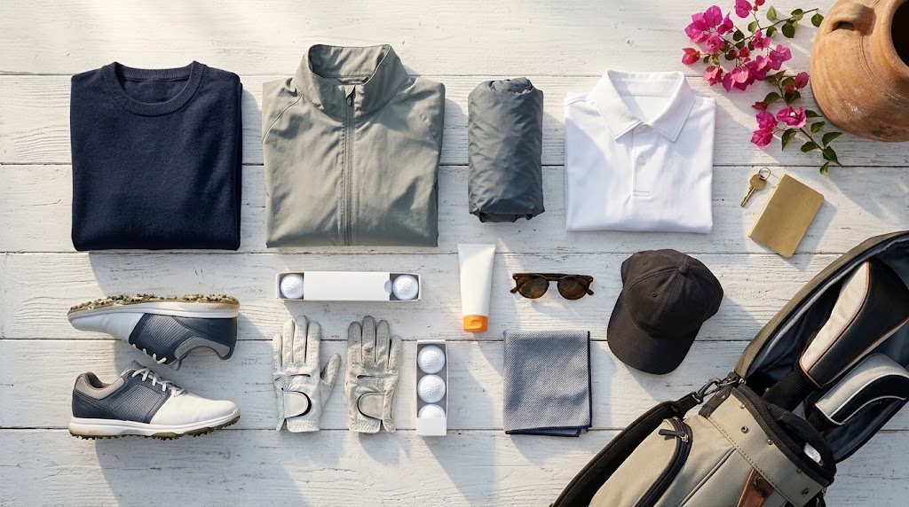 golfer’s packing for the Algarve for the season