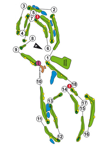 Aloha Golf Club Golf Course map