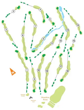 Course Map Ribagolfe Oaks Golf Course (ex Riba II)