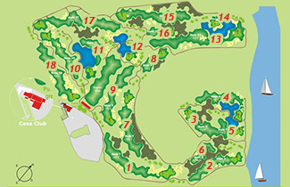 Salinas de Antigua Golf Course Golf Course map