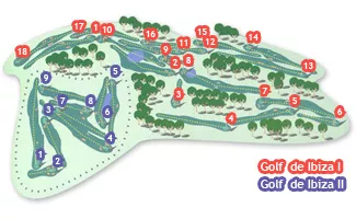Course Map Golf de Ibiza II Roca Llisa
