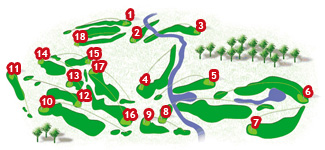 Pula Golf Course Golf Course map