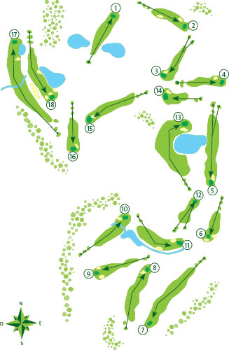 Silves Golf Course - Course Map