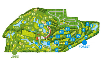 Empordá Golf Dunes Course Golf Course map