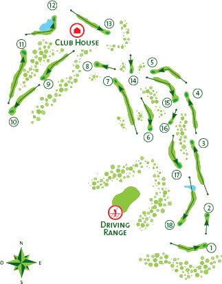Quinta do Lago North Golf Course map