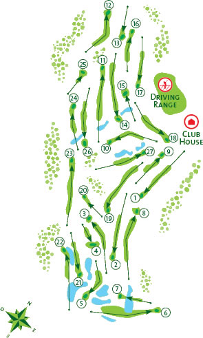 Vila Sol Golf Course - Course Map