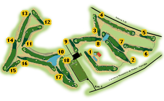Augusta Golf Course Calatayud Golf Course map