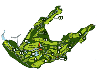 Las Caldas Golf Course Golf Course map