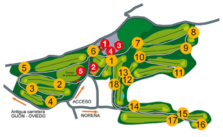 La Barganiza Golf Course Golf Course map