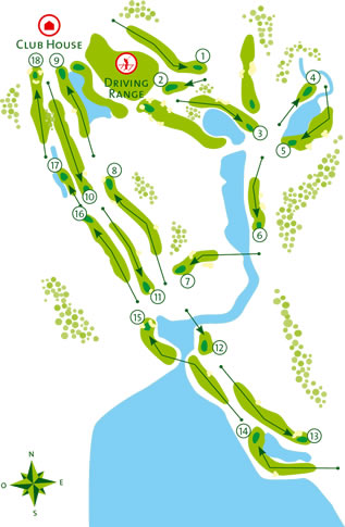 Vilamoura Dom Pedro Laguna Golf Course map