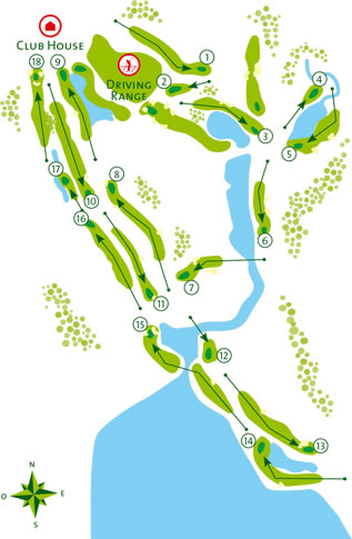 Vilamoura Laguna Golf Course - Course Map