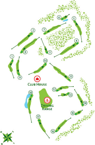 Vilamoura Millennium Golf Course - Course Map