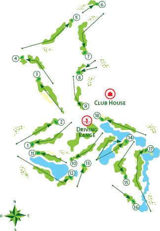 Vilamoura Victoria Golf Course - Course Map