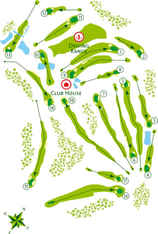 Benamor Golf Course - Course Map