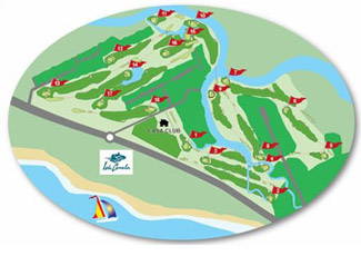 Isla Canela (Spain) Golf Course map