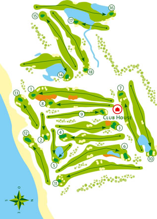 Quinta da Ria Golf Course - Course Map