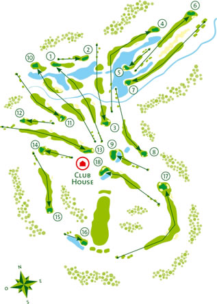 Quinta do Vale Golf Course - Course Map