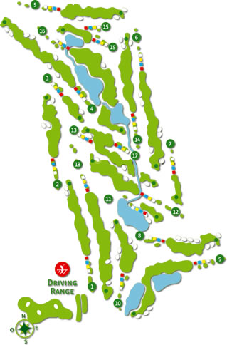 Laranjal Golf Course Golf Course map